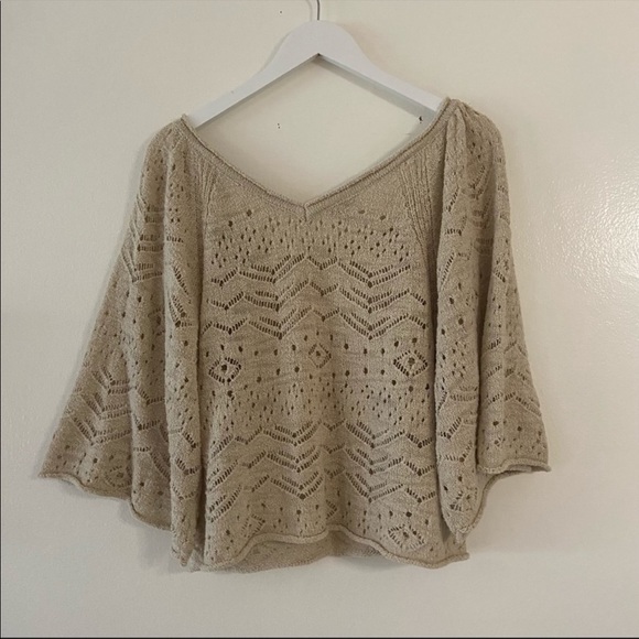 Sundance wide sleeve crocheted sweater. Square neck, slouchy, beautiful!! Small - Picture 3 of 5